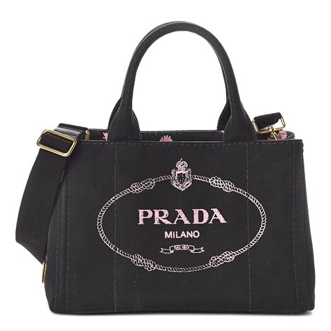 prada small canapa tote bag